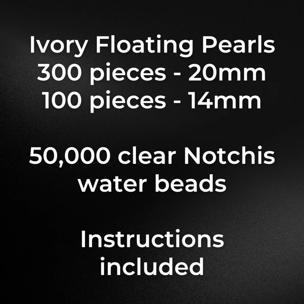 Wedding or Party Decorations, Ivory Pearl Floating Beads with New Clear Beads